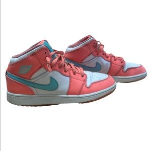 🔥Nike Air Jordan Mid (GS) Crimson Pulse Pink 555112-814 || Sz 5.5Y Girls Shoes